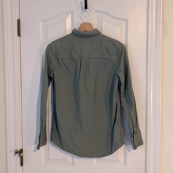 J.Crew | Green Military Pocket Shirt, Size 2, Shacket, Cotton - Picture 7 of 10